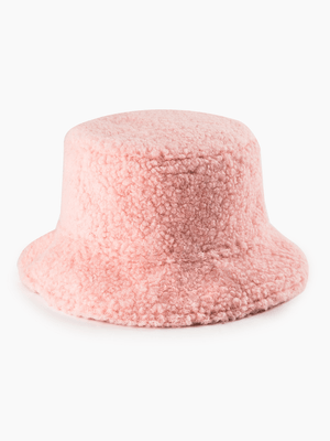Girls Teddy Fur Bucket Hat