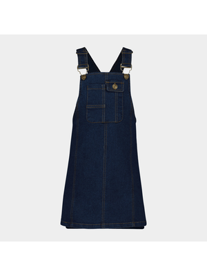 Younger Girl's Dark Blue Denim Pinafore