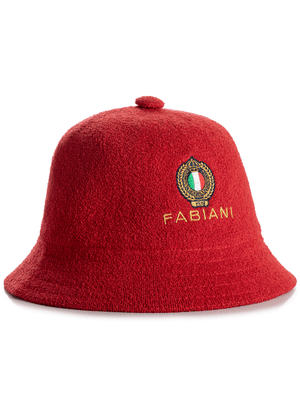 Towelling Red Bucket Hat