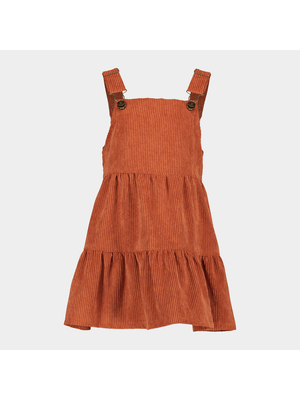 Older Girl's Rust Tiered Corduroy Pinafore