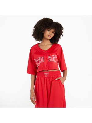 Redbat Athletics Women's Red Cropped Top