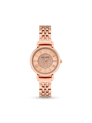 Anne Klein Ladies Crystal Accented Dial Rose Tone Bracelet Watch