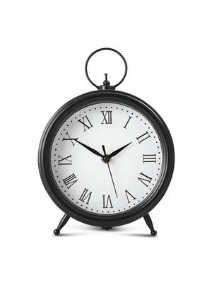 table clock classic with ring 26x18cm